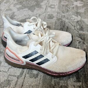 Adidas Women's Cream and Black Athletic Shoes